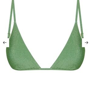 Monday Swimwear Pond Shimmer Green Bikini Top